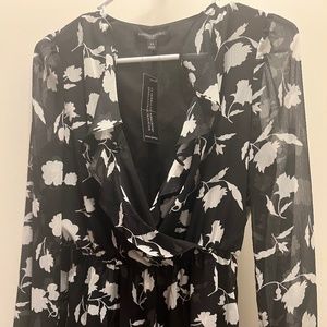 Banana Republic Black Floral Dress